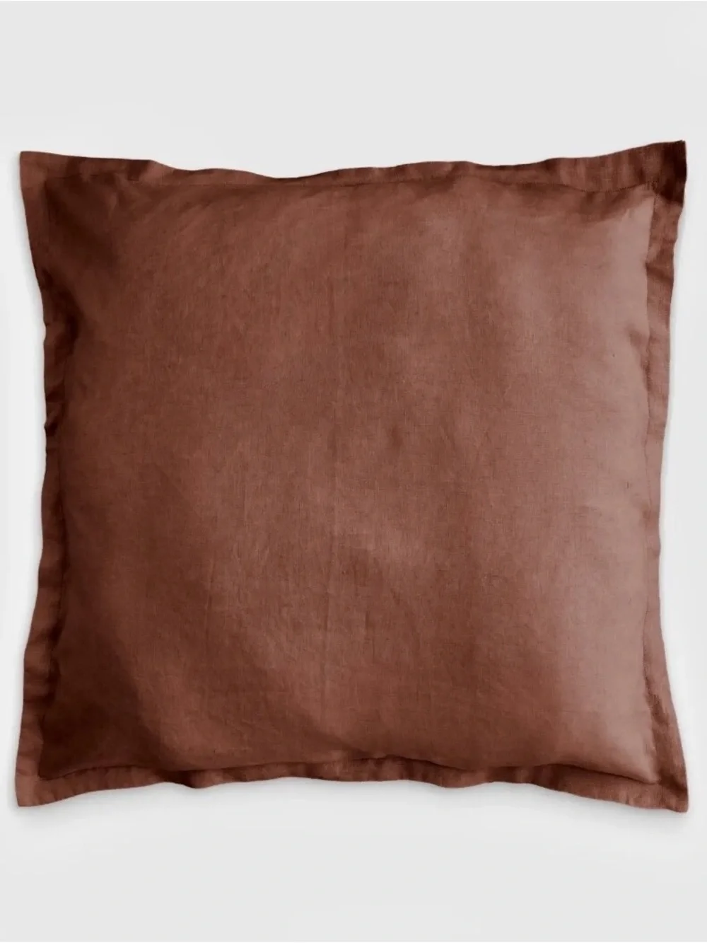 Quince Euro Sham 26x26 Brown 100% Linen